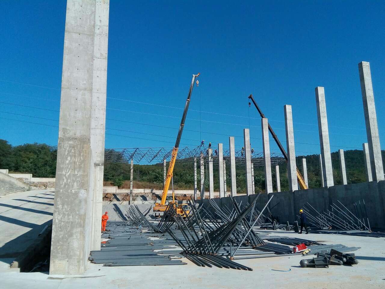 任丘搅拌站网架